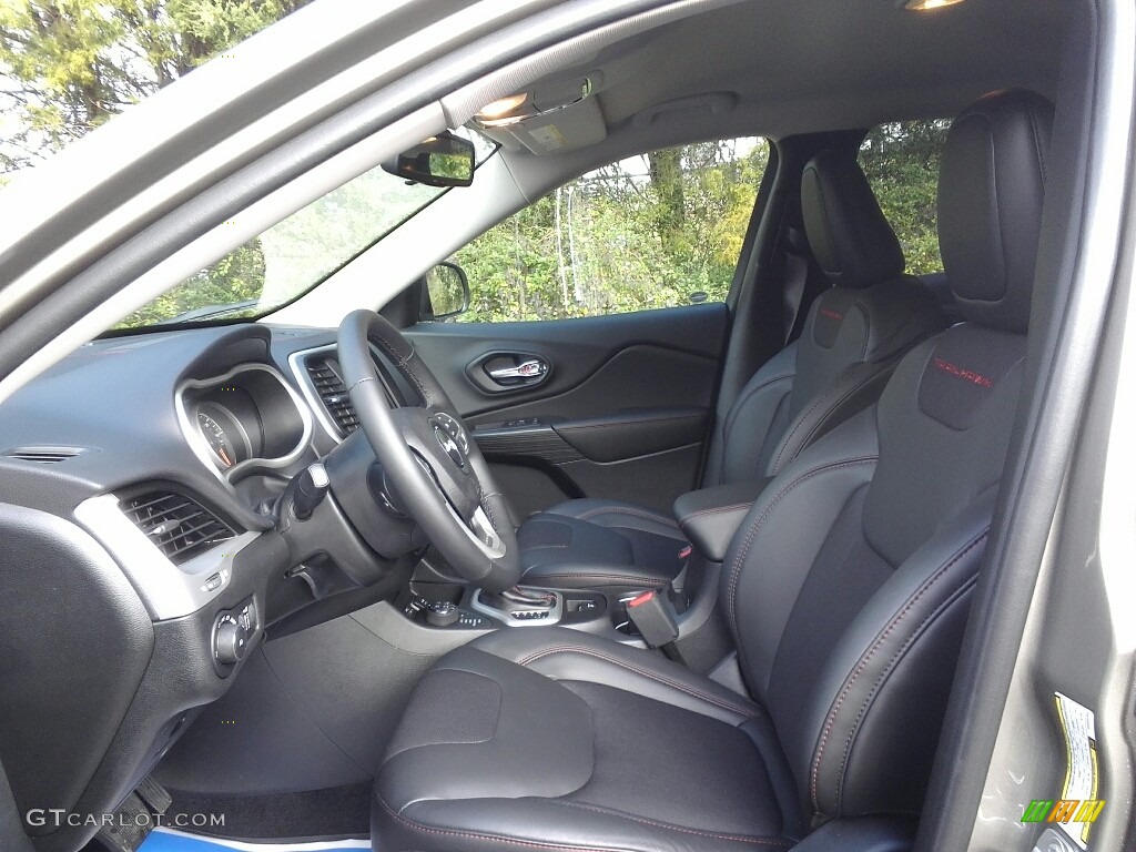 Black Interior 2017 Jeep Cherokee Trailhawk 4x4 Photo #117377329
