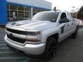 2017 Silver Ice Metallic Chevrolet Silverado 1500 Custom Double Cab 4x4  photo #11