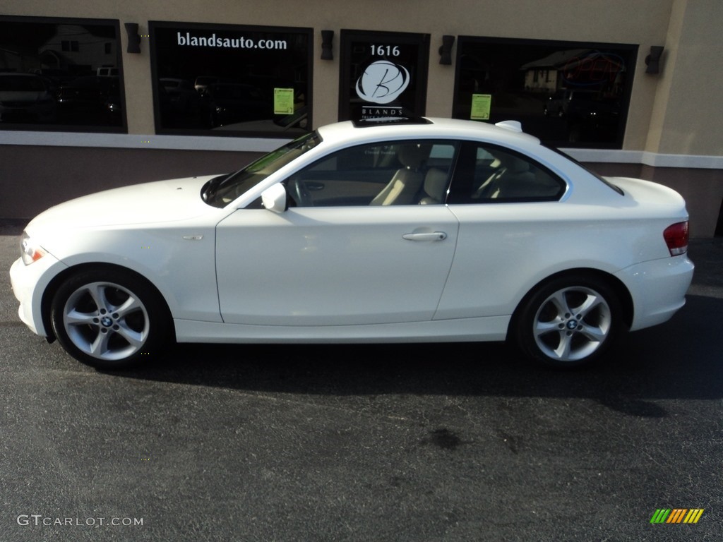 2011 1 Series 128i Coupe - Alpine White / Savanna Beige photo #1