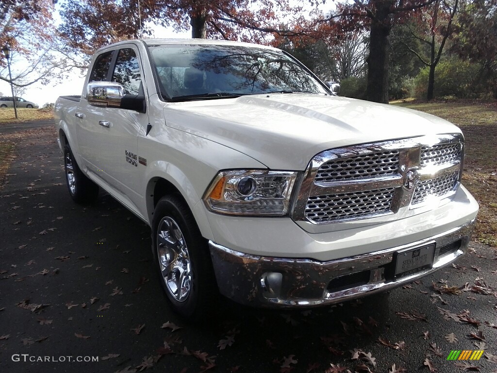 Pearl White 2017 Ram 1500 Laramie Crew Cab 4x4 Exterior Photo #117382948