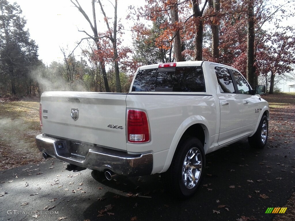 2017 1500 Laramie Crew Cab 4x4 - Pearl White / Canyon Brown/Light Frost Beige photo #6
