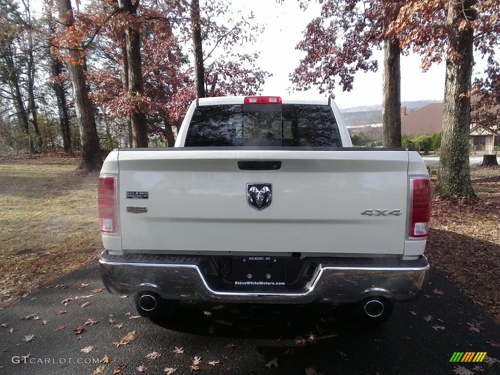 2017 1500 Laramie Crew Cab 4x4 - Pearl White / Canyon Brown/Light Frost Beige photo #7