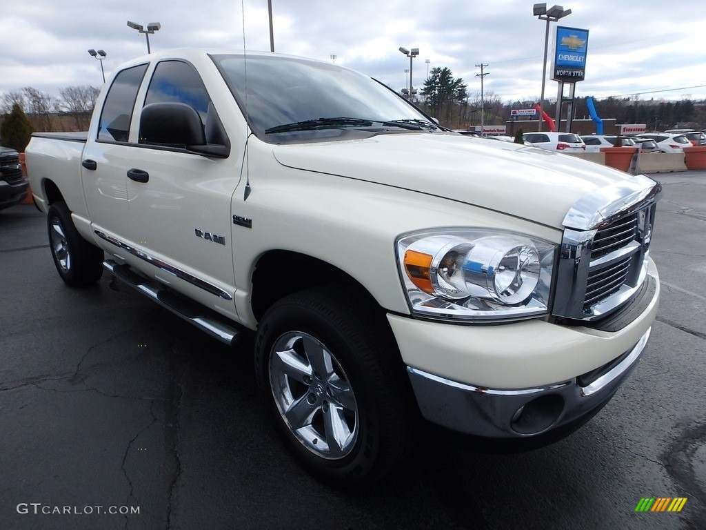 2008 Ram 1500 SLT Quad Cab 4x4 - Cool Vanilla White / Medium Slate Gray photo #10