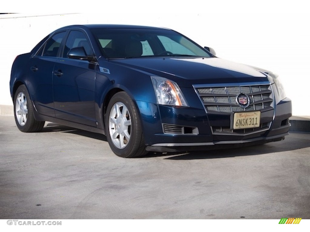 2008 CTS Sedan - Blue Chip / Cashmere/Cocoa photo #1