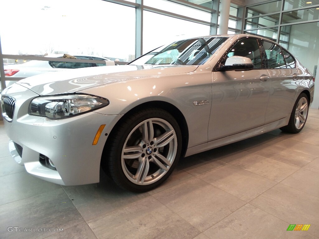 2016 5 Series 535i xDrive Sedan - Glacier Silver Metallic / Black photo #3