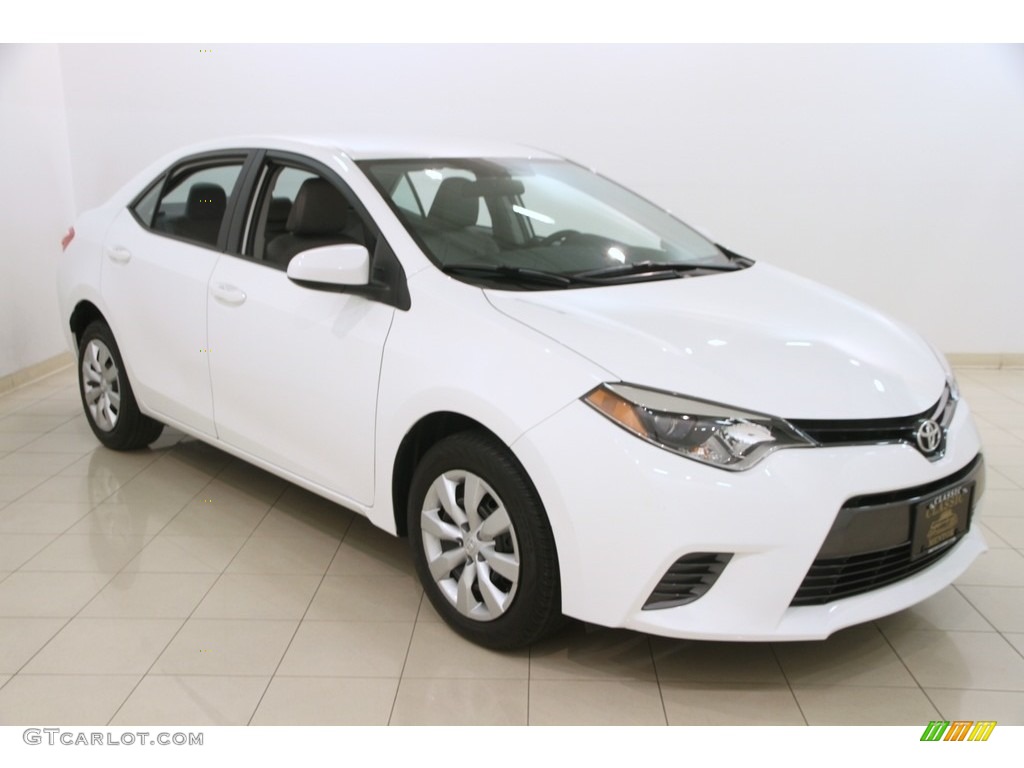 2016 Corolla LE - Super White / Ash photo #1