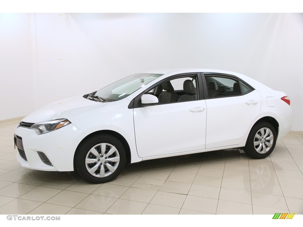 2016 Corolla LE - Super White / Ash photo #3