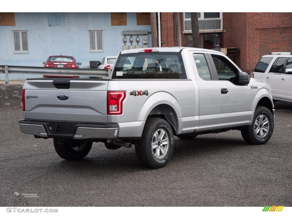 2017 F150 XL SuperCab 4x4 - Ingot Silver / Earth Gray photo #4
