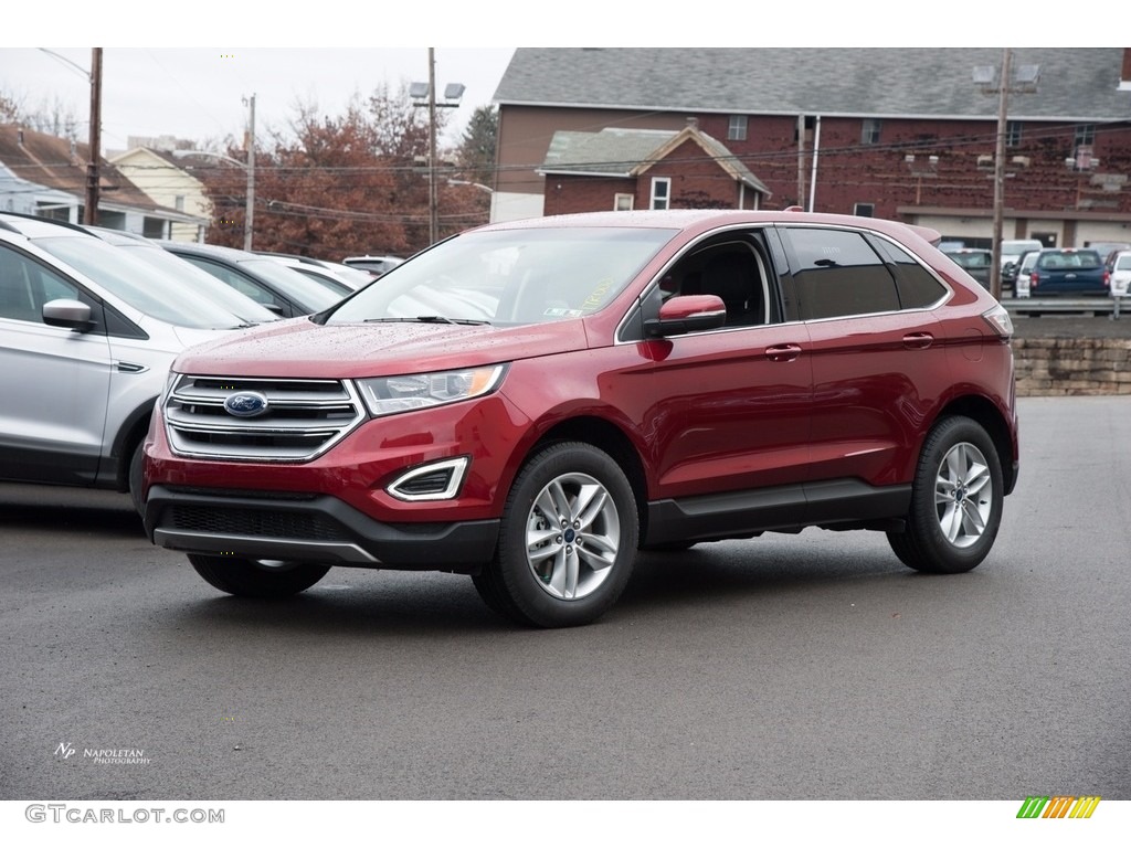 2017 Edge SEL AWD - Ruby Red Metallic / Ebony photo #1