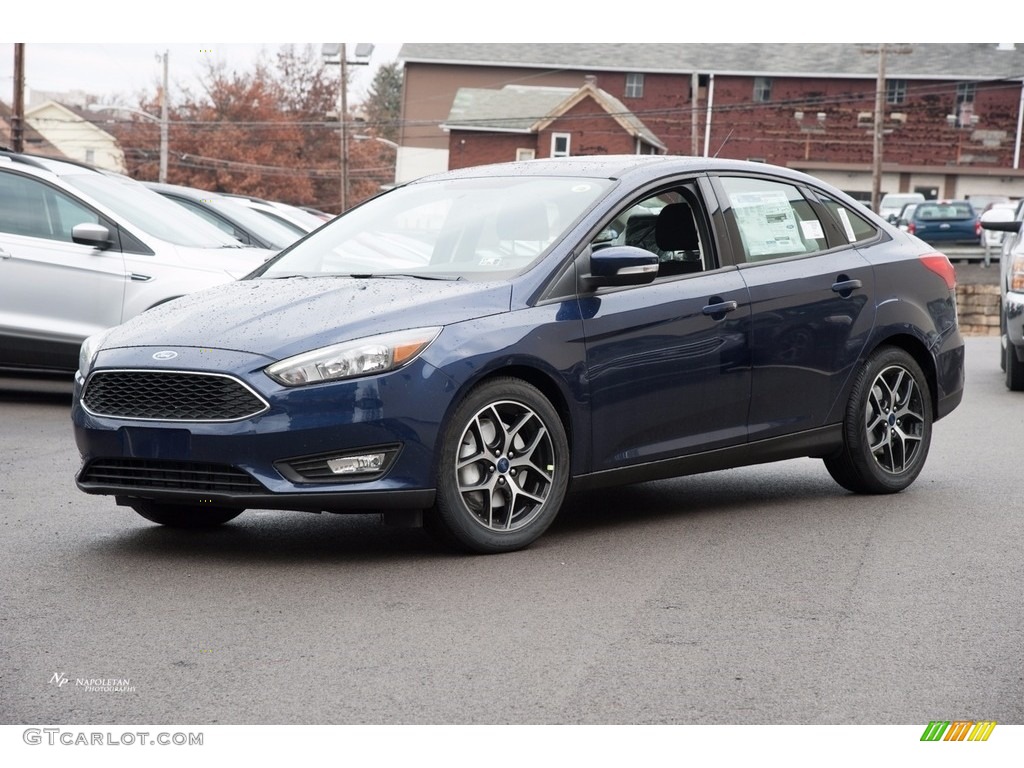 2017 Focus SEL Sedan - Kona Blue / Charcoal Black photo #1