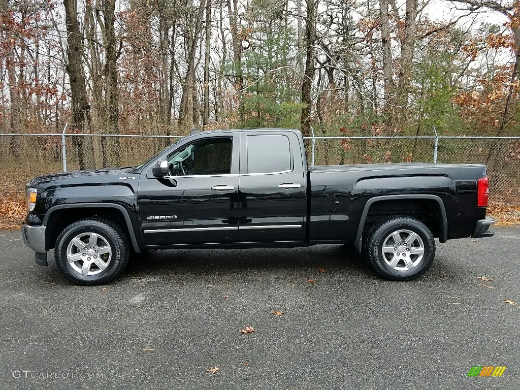 2014 Sierra 1500 SLT Double Cab 4x4 - Onyx Black / Jet Black photo #4