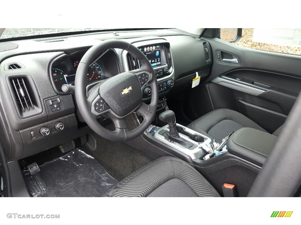 Jet Black Interior 2017 Chevrolet Colorado LT Crew Cab 4x4 Photo #117391150