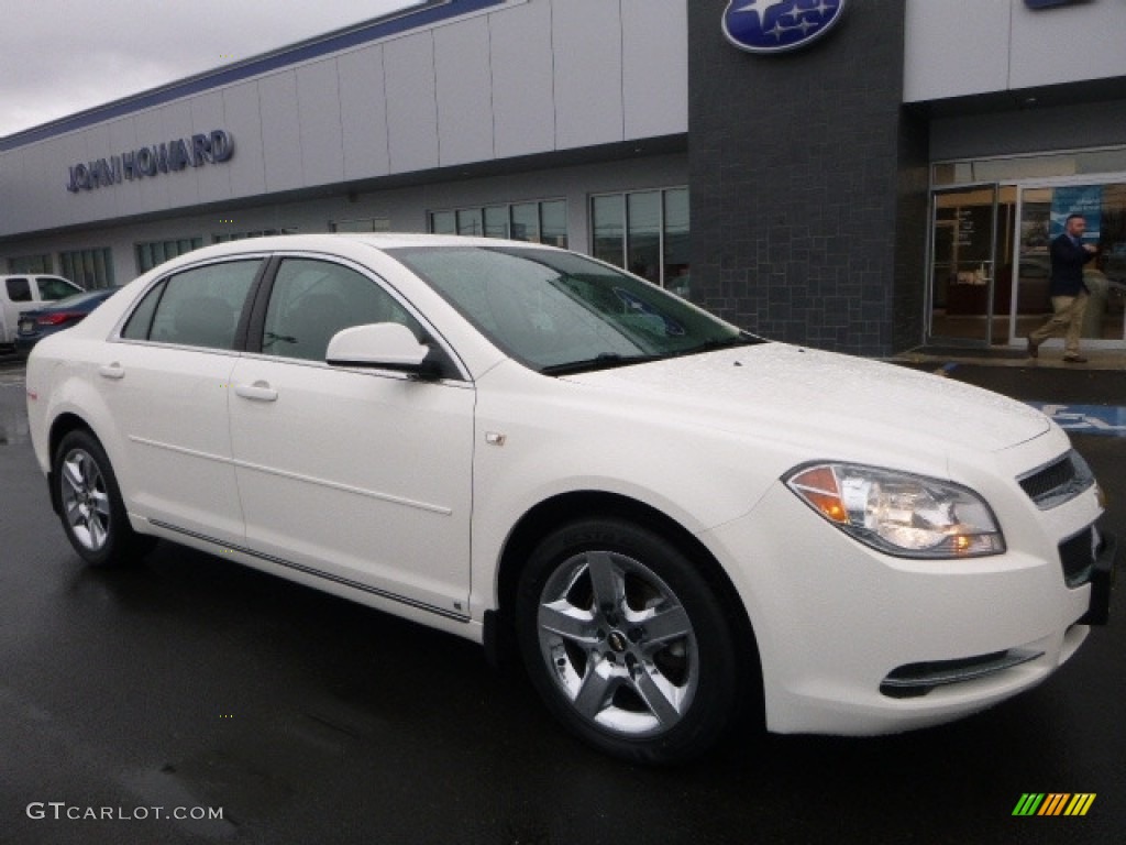 2008 Malibu LT Sedan - White / Ebony photo #1