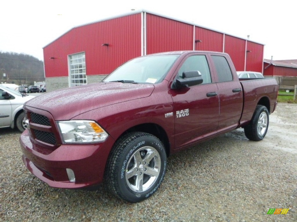 2017 1500 Express Quad Cab 4x4 - Delmonico Red Pearl / Black/Diesel Gray photo #1