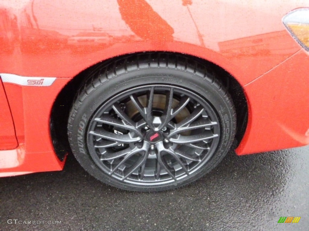 2017 WRX STI - Pure Red / Carbon Black photo #2