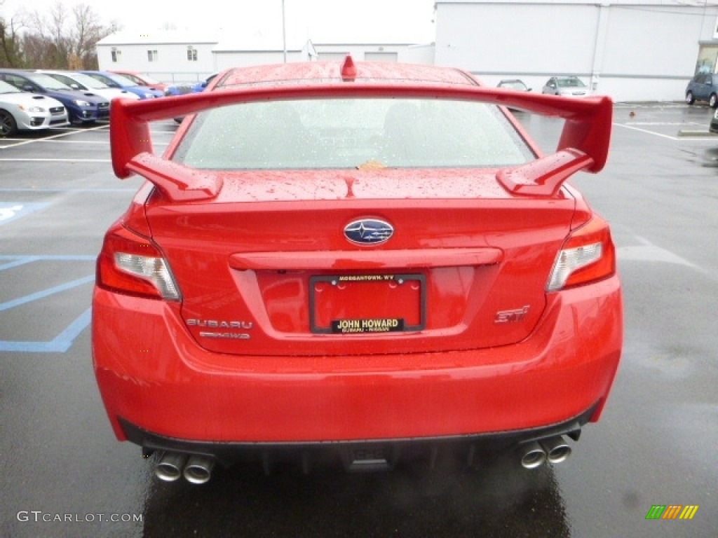 2017 WRX STI - Pure Red / Carbon Black photo #8