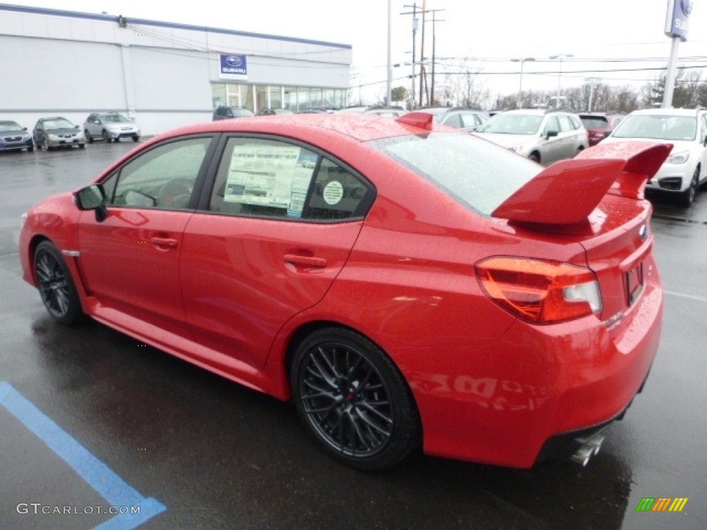 2017 WRX STI - Pure Red / Carbon Black photo #9