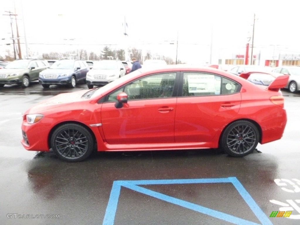 2017 WRX STI - Pure Red / Carbon Black photo #10