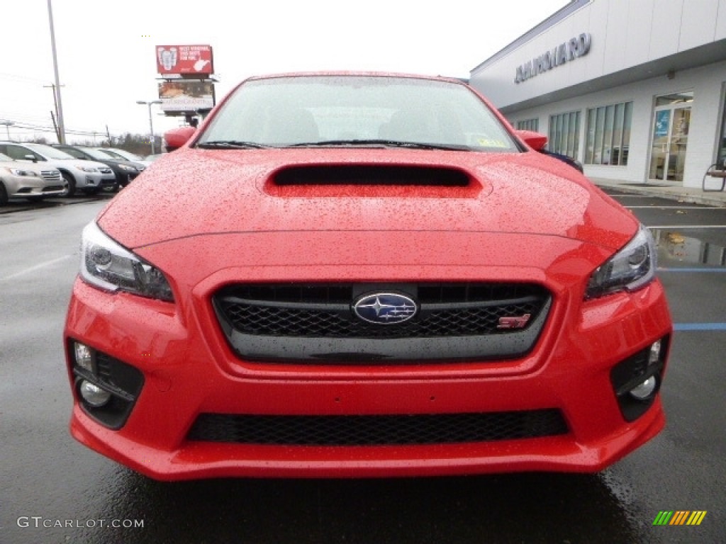 2017 WRX STI - Pure Red / Carbon Black photo #12