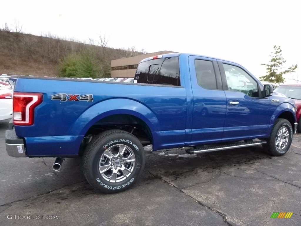 2017 F150 XLT SuperCab 4x4 - Lightning Blue / Earth Gray photo #2