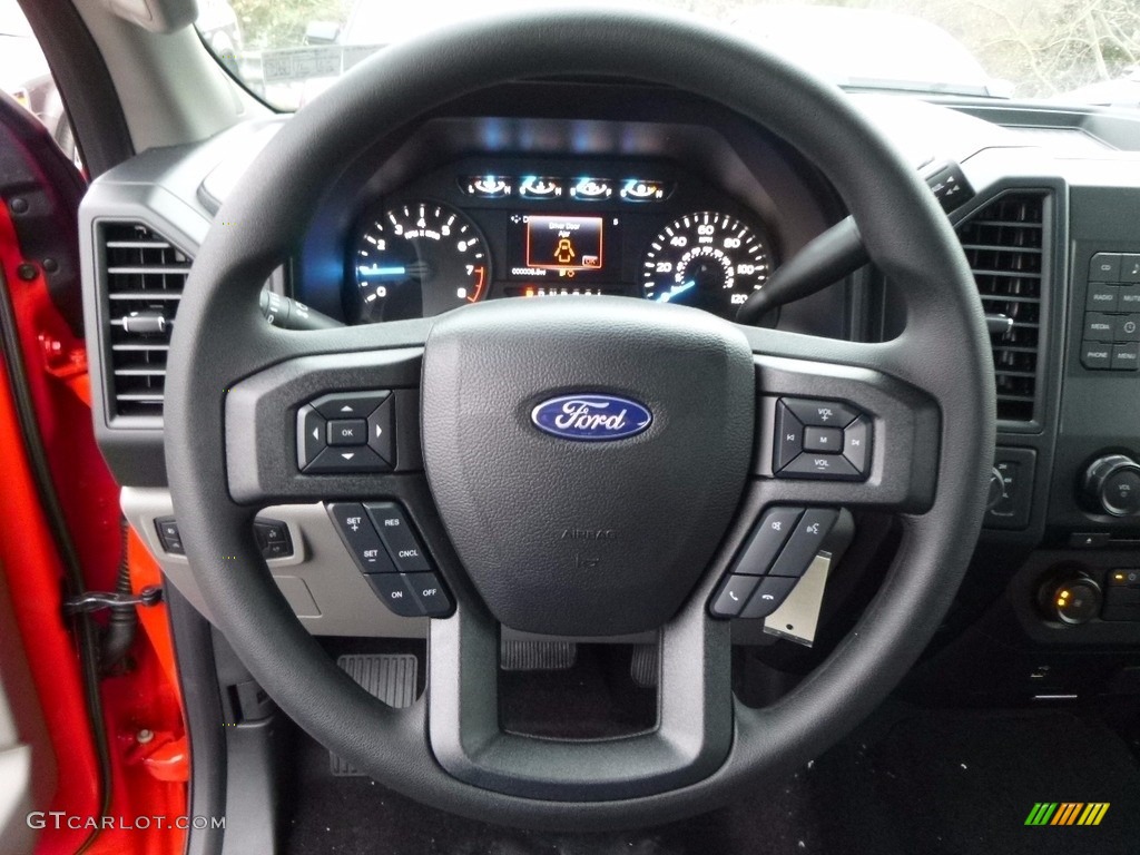 2017 Ford F150 XL SuperCab 4x4 Earth Gray Steering Wheel Photo #117394607