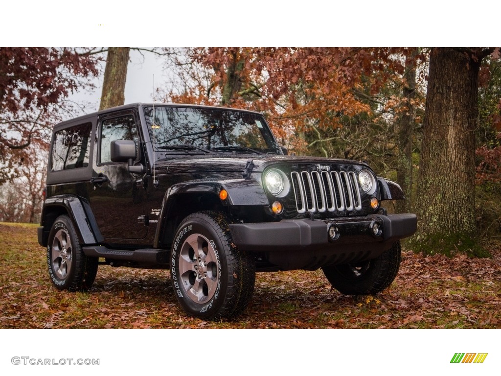 2017 Wrangler Sahara 4x4 - Black / Black/Dark Saddle photo #3
