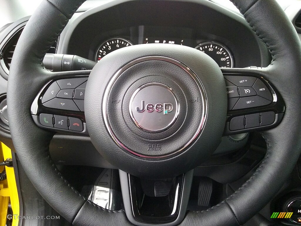 2017 Jeep Renegade Latitude 4x4 Black Steering Wheel Photo #117396035