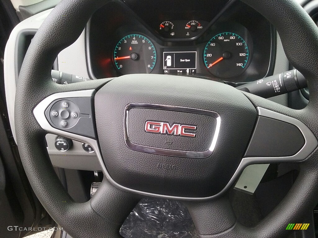 2017 GMC Canyon Extended Cab 4x4 Jet Black/­Dark Ash Steering Wheel Photo #117397202