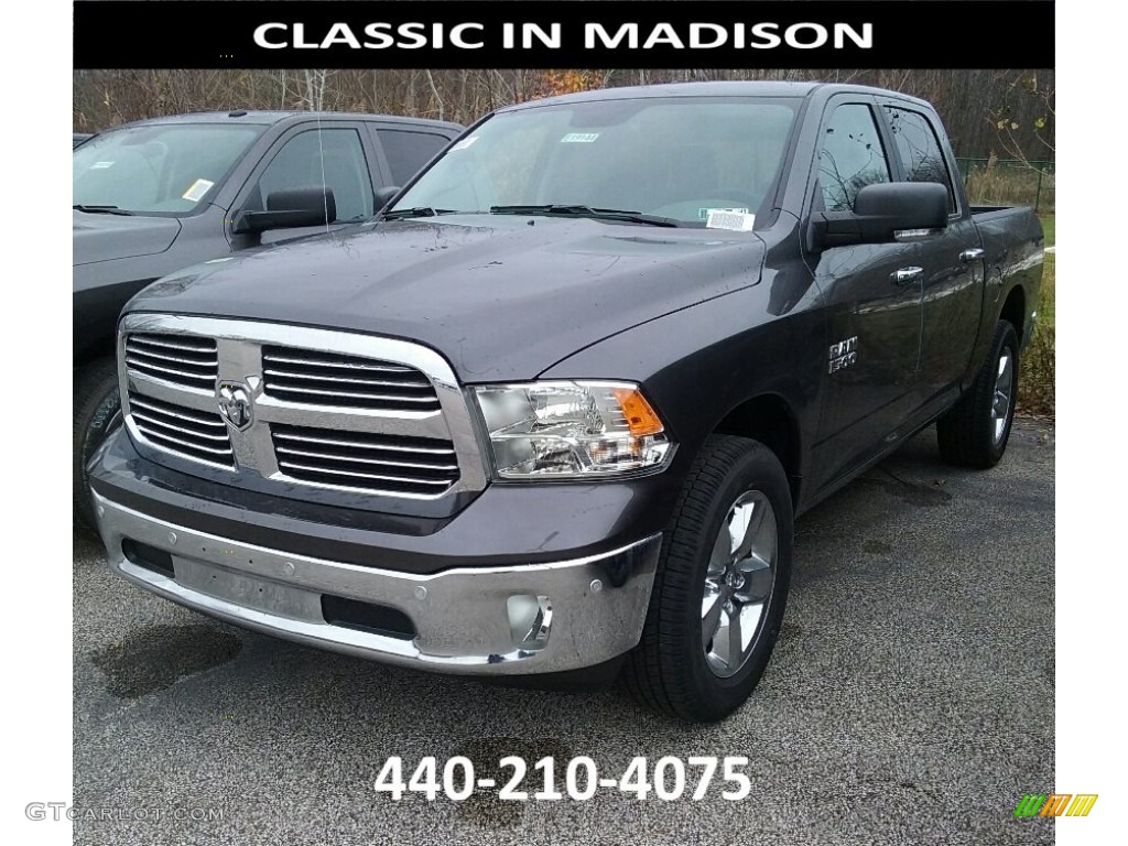 2017 1500 Big Horn Crew Cab 4x4 - Granite Crystal Metallic / Black/Diesel Gray photo #1