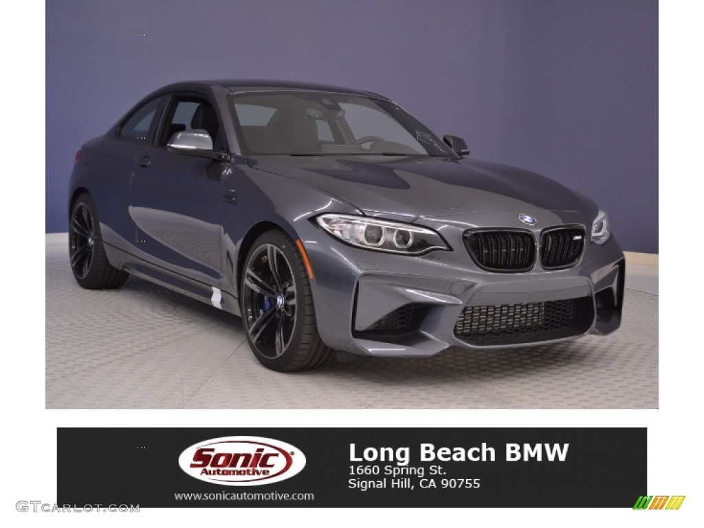 2017 M2 Coupe - Mineral Grey Metallic / Dakota Black/Blue Highlight photo #1