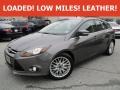 2014 Sterling Gray Ford Focus Titanium Hatchback  photo #1