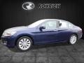 2013 Obsidian Blue Pearl Honda Accord EX-L V6 Sedan  photo #3