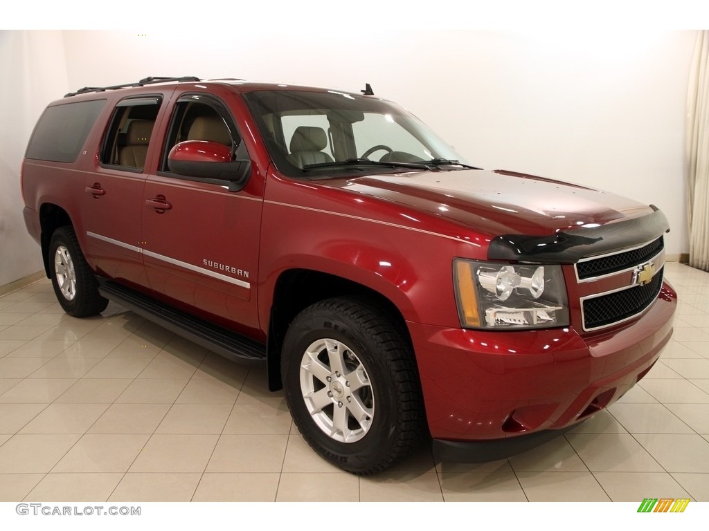 2011 Suburban LT 4x4 - Red Jewel Tintcoat / Light Cashmere/Dark Cashmere photo #1