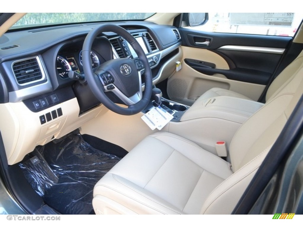 Almond Interior 2017 Toyota Highlander XLE AWD Photo #117406235
