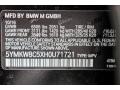 475: Black Sapphire Metallic 2017 BMW X6 M Standard X6 M Model Color Code
