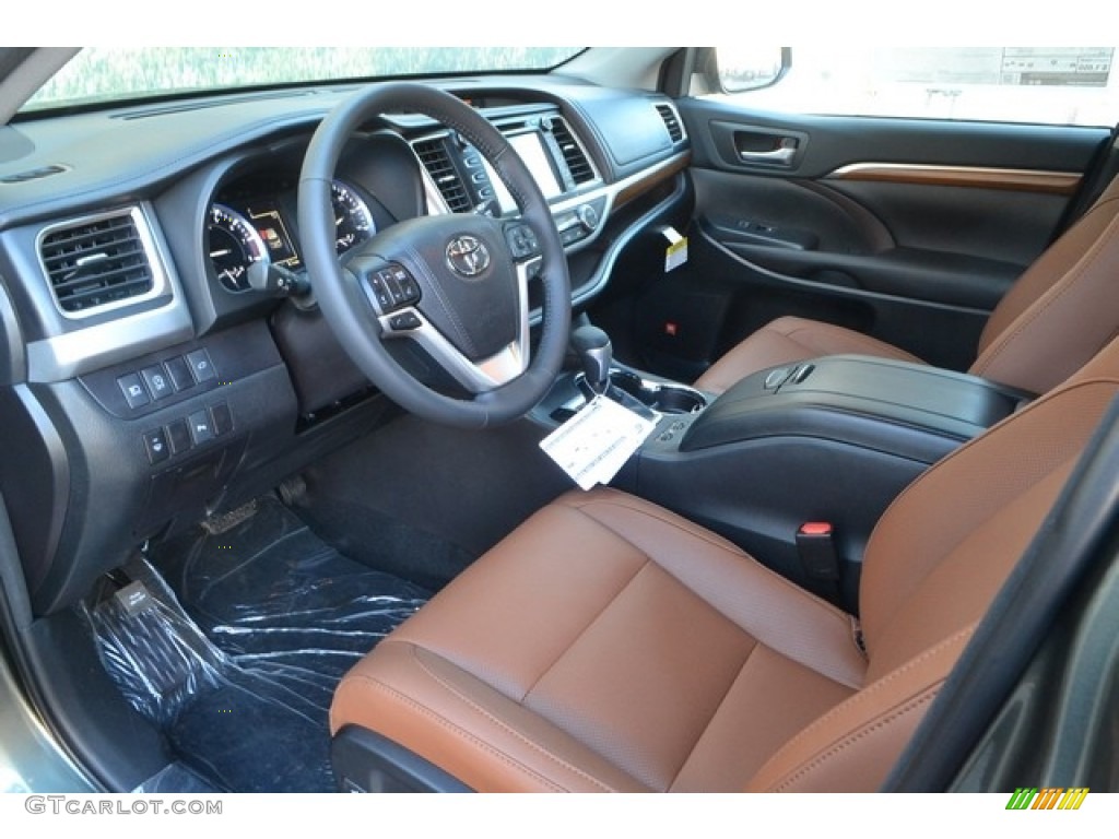 Saddle Tan Interior 2017 Toyota Highlander Limited AWD Photo #117407123