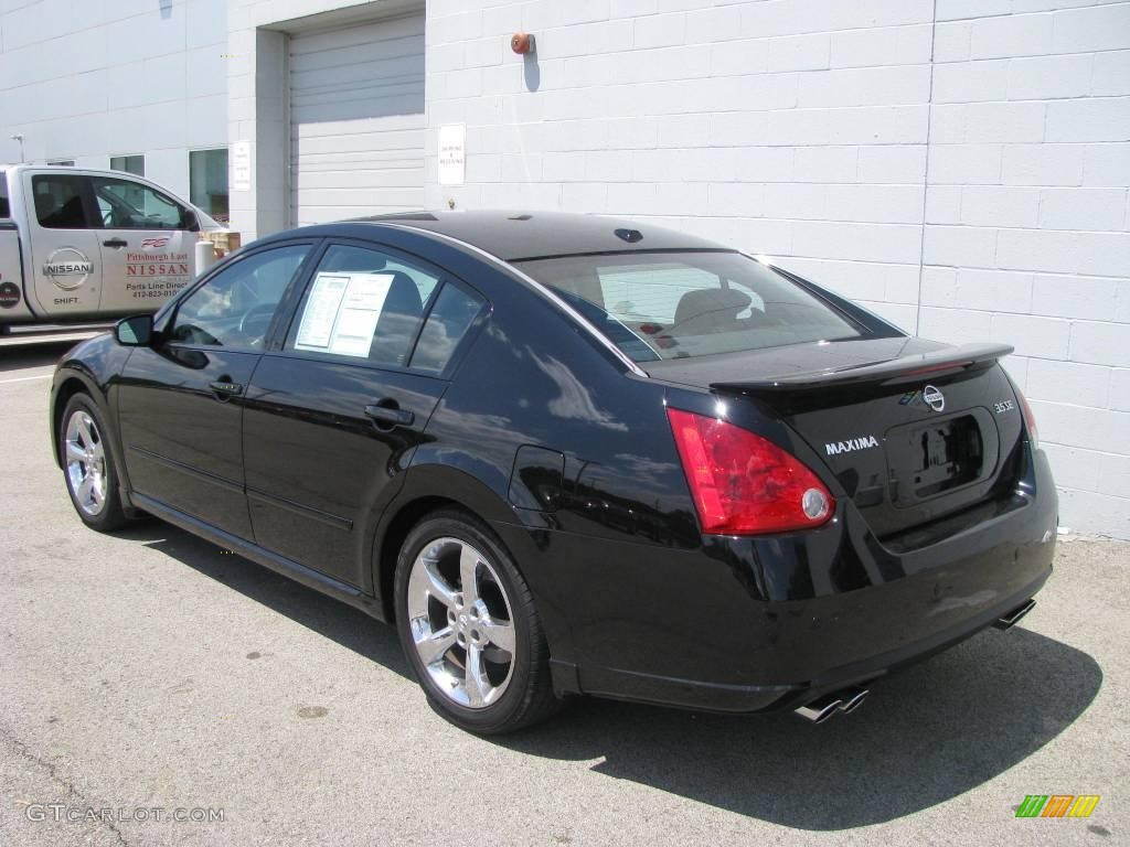 2008 Maxima 3.5 SE - Super Black / Charcoal Black photo #3