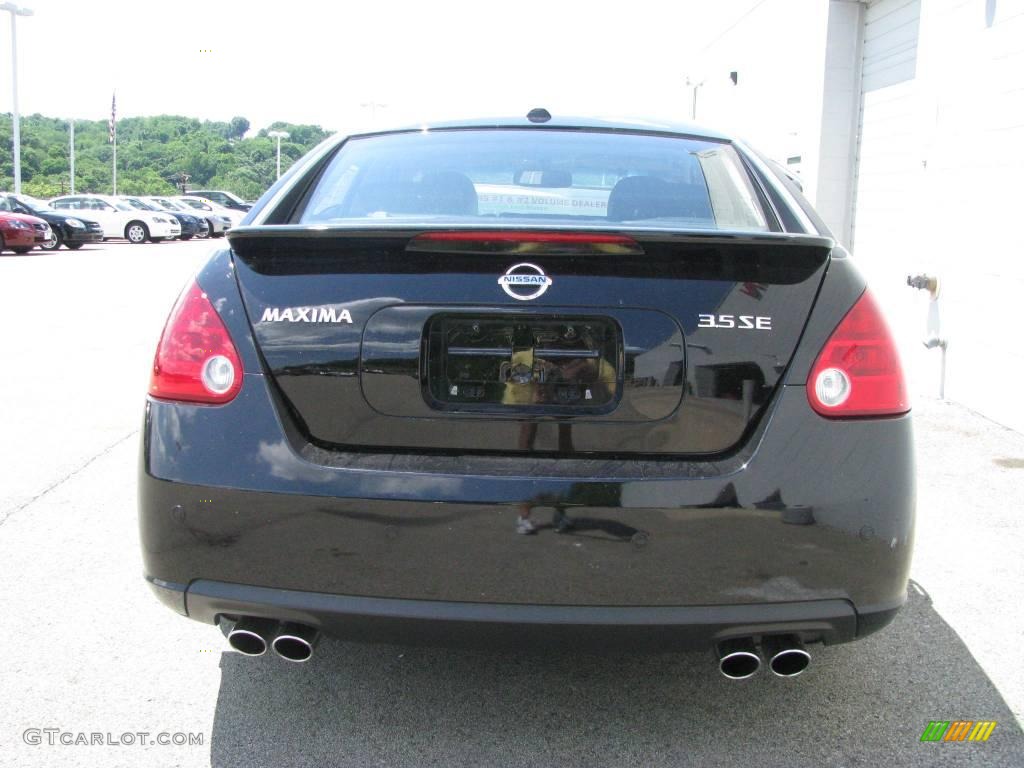 2008 Maxima 3.5 SE - Super Black / Charcoal Black photo #4