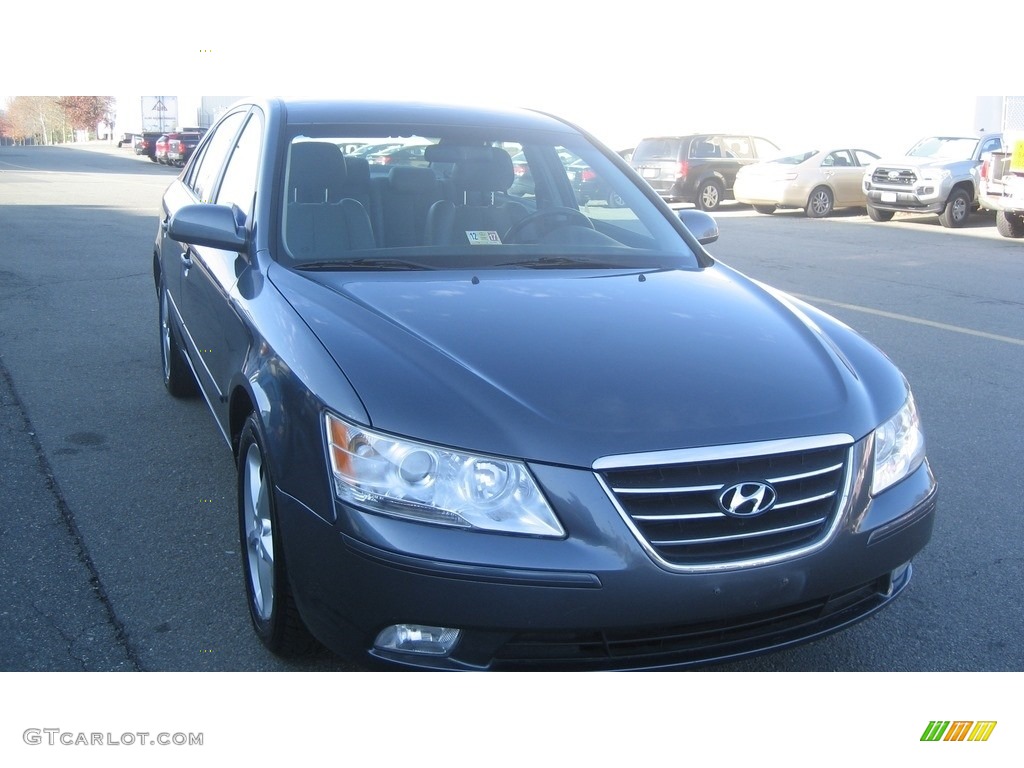 2010 Sonata SE V6 - Slate Blue / Gray photo #8