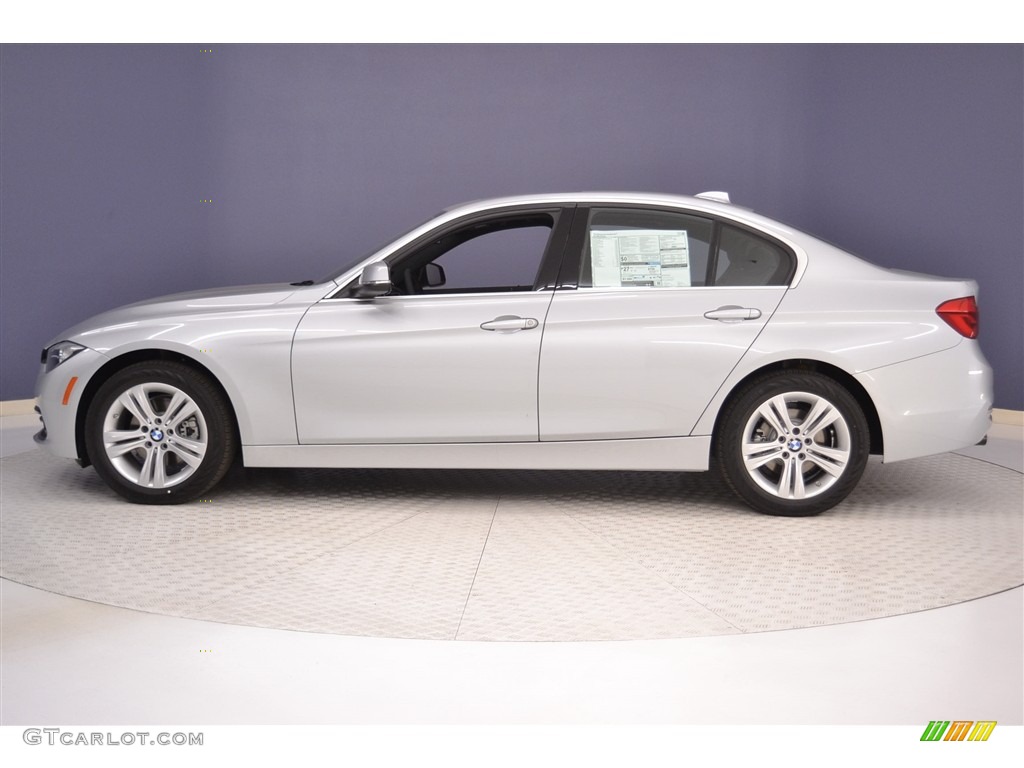 2017 3 Series 330i Sedan - Glacier Silver Metallic / Black photo #3