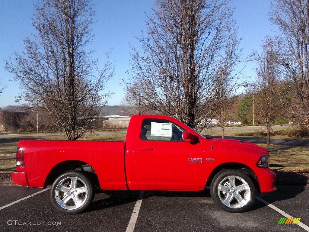 Flame Red 2017 Ram 1500 Sport Regular Cab Exterior Photo #117426223
