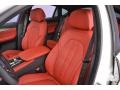 2017 BMW X6 Coral Red/Black Interior Front Seat Photo