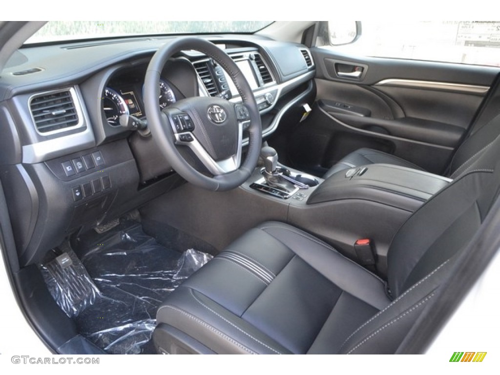 Black Interior 2017 Toyota Highlander SE AWD Photo #117427922