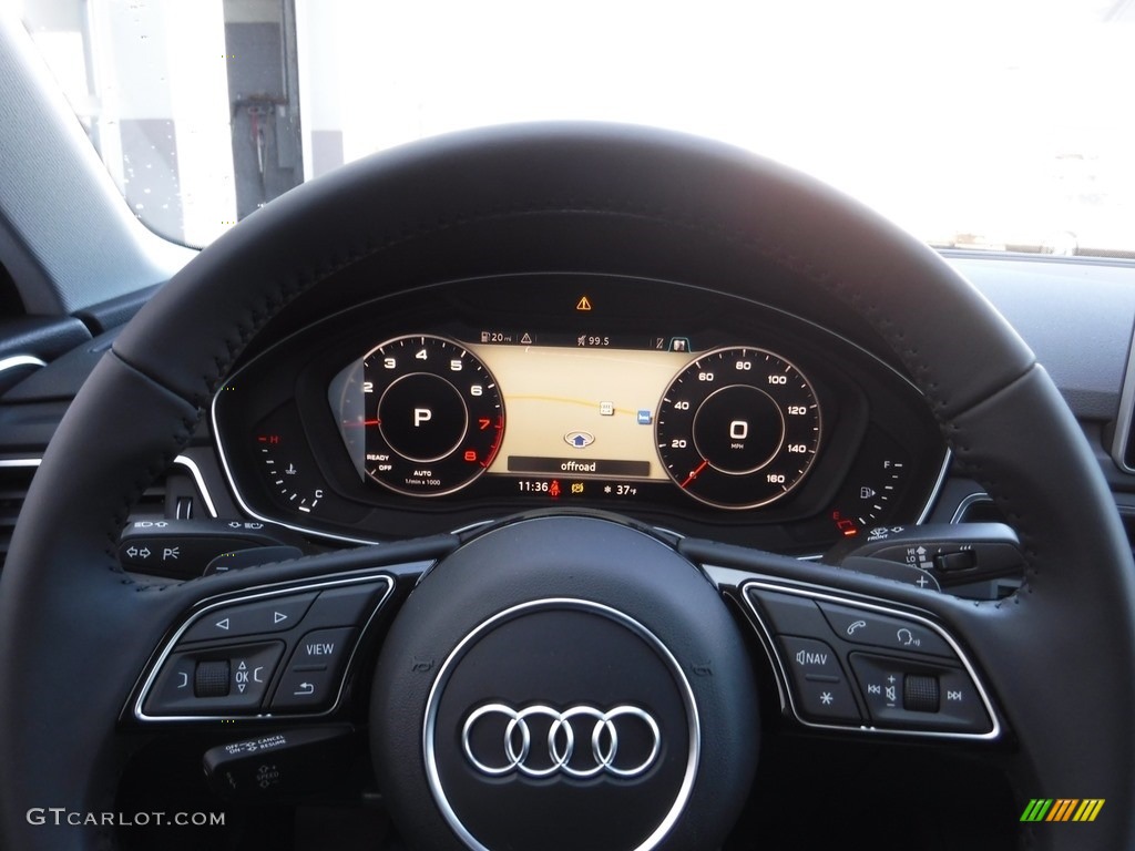 2017 Audi A4 2.0T Premium quattro Black Steering Wheel Photo #117430151