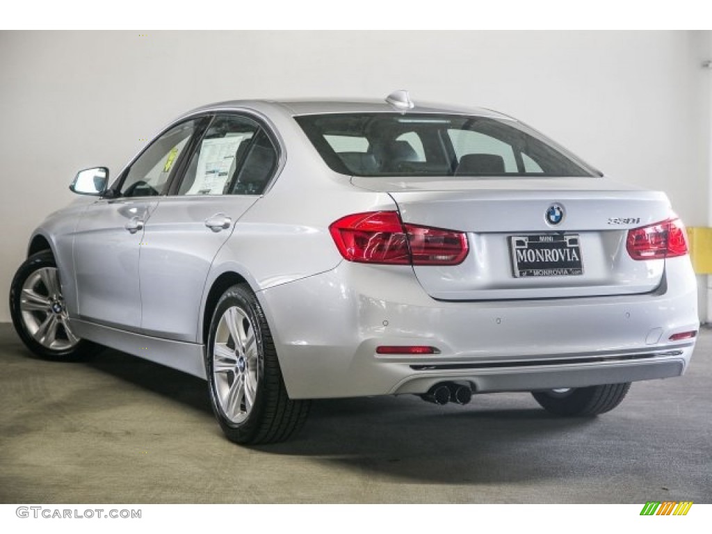 2017 3 Series 330i Sedan - Glacier Silver Metallic / Black photo #3