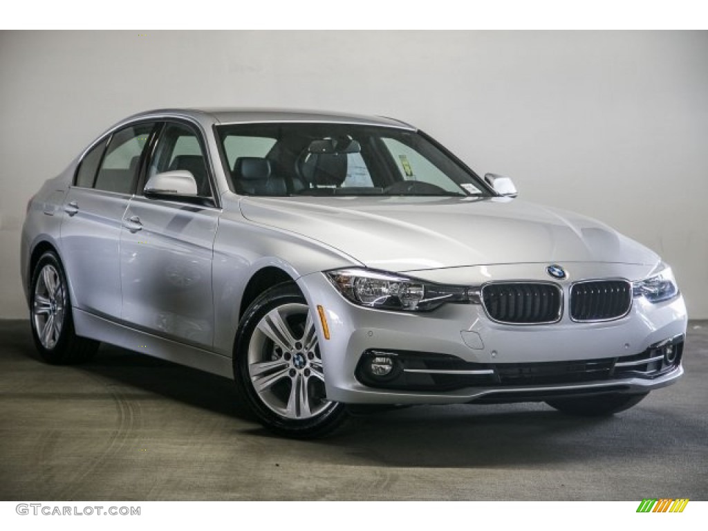 2017 3 Series 330i Sedan - Glacier Silver Metallic / Black photo #12