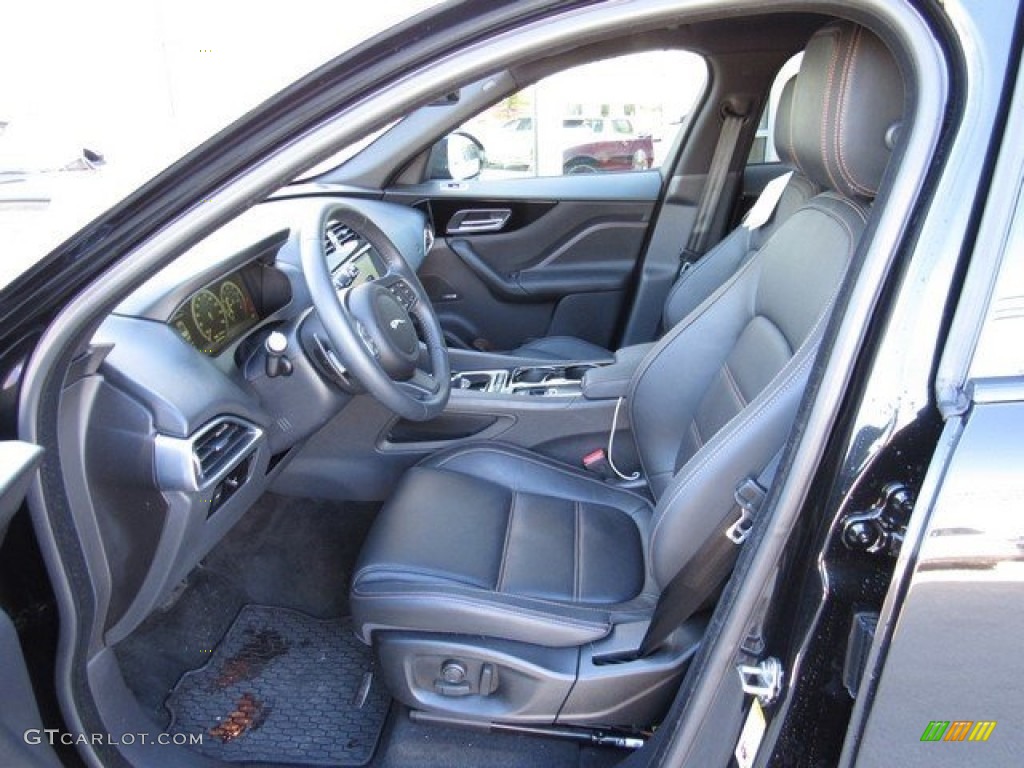 Jet Interior 2017 Jaguar F-PACE 35t AWD Prestige Photo #117432137