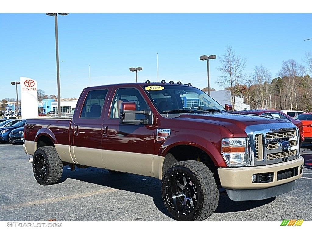 2009 F250 Super Duty King Ranch Crew Cab 4x4 - Pueblo Gold Metallic / Chaparral Leather photo #1