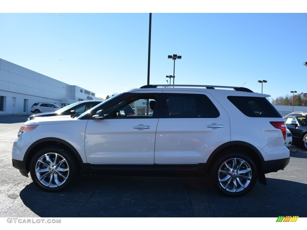 2013 Explorer XLT 4WD - White Platinum Tri-Coat / Charcoal Black photo #6