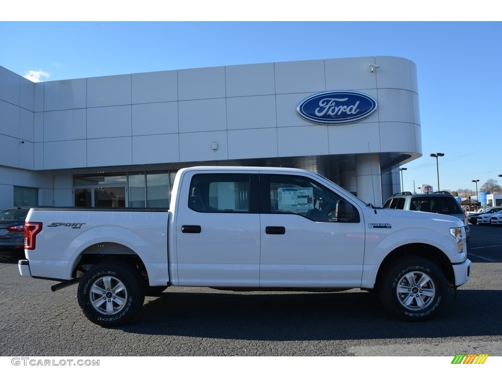 2017 F150 XL SuperCrew 4x4 - Oxford White / Earth Gray photo #2